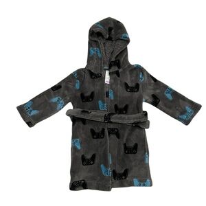Cozy Kids Hooded Robe with Gamer Design Print